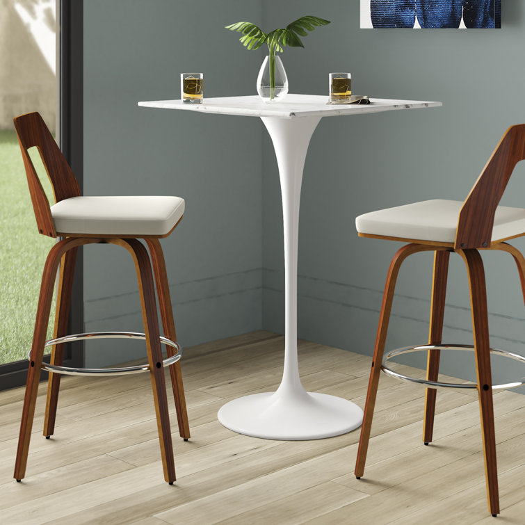 Wade Logan® Adreille Counter Height 27.5'' Pedestal Dining Table